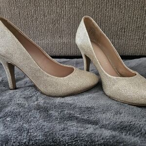 Kelly & Katie Shimmering Gold Heels